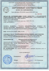Сертификат соответствия Анапалис 2022-2025